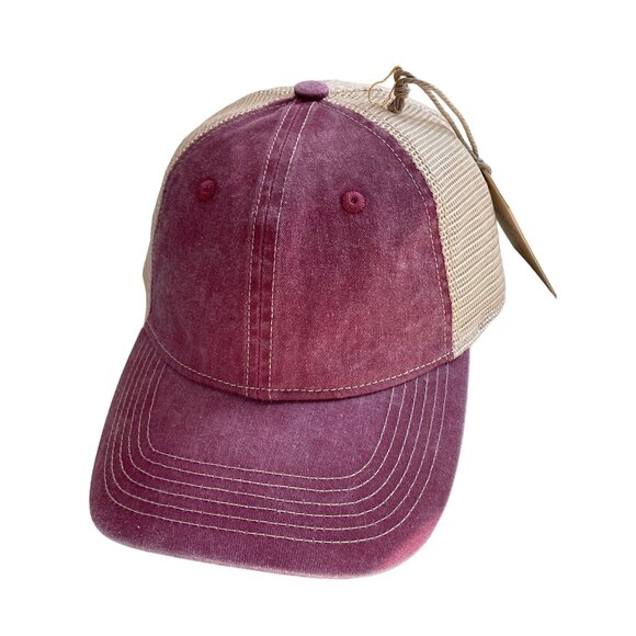 Good Land Supply Co Mesh Trucker Hat OS Red Beige Adjustable Outdoor Active NEW - Picture 1 of 5